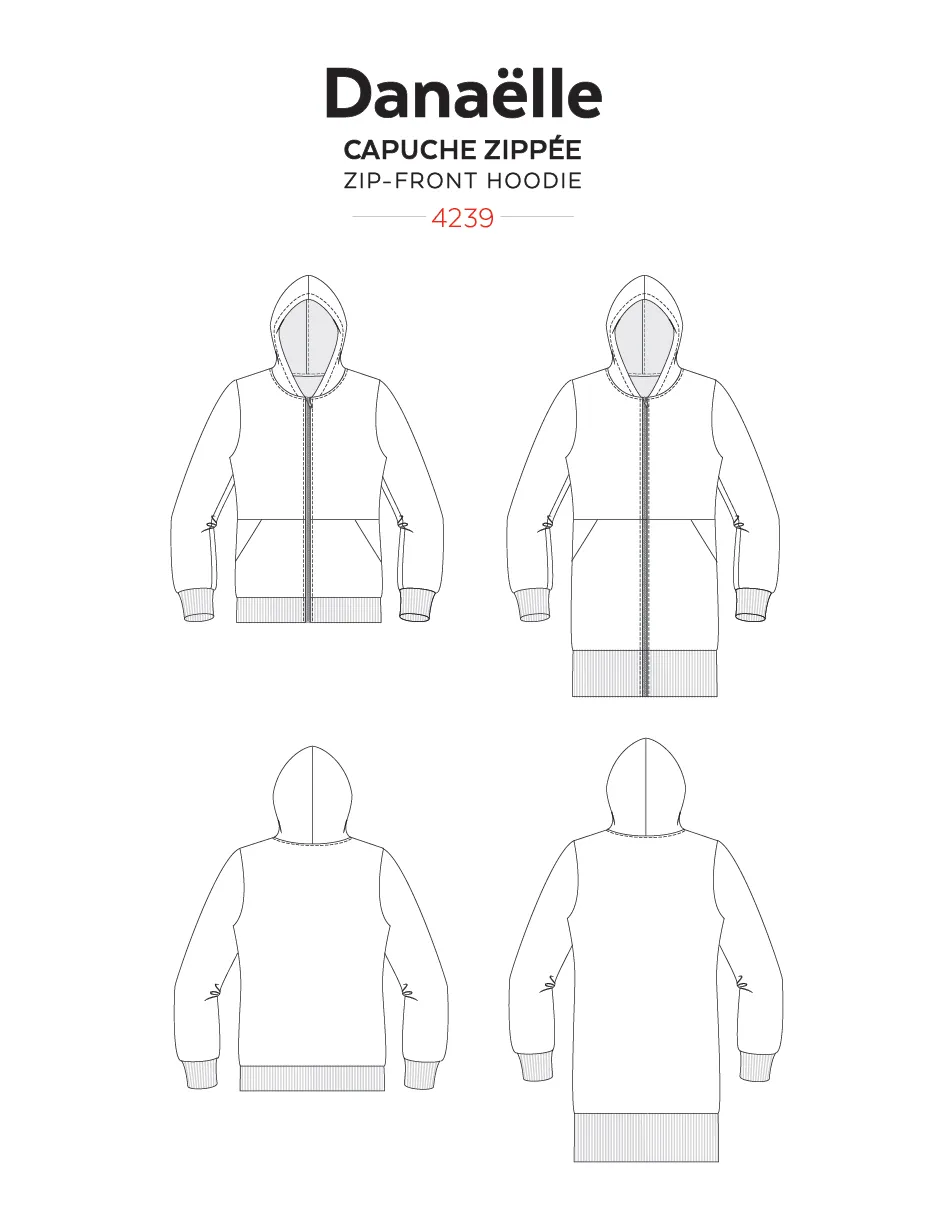 4239 // DANALLE Zip-front hoodie