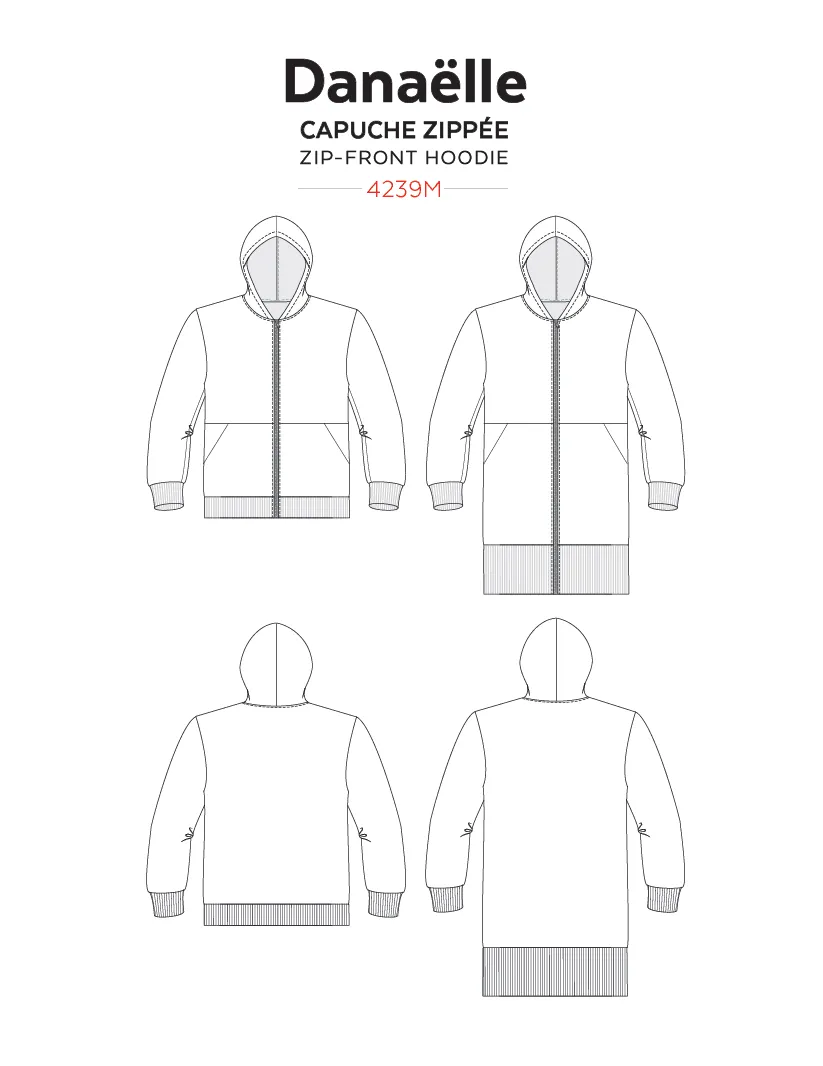 4239 // DANALLE Zip-front hoodie