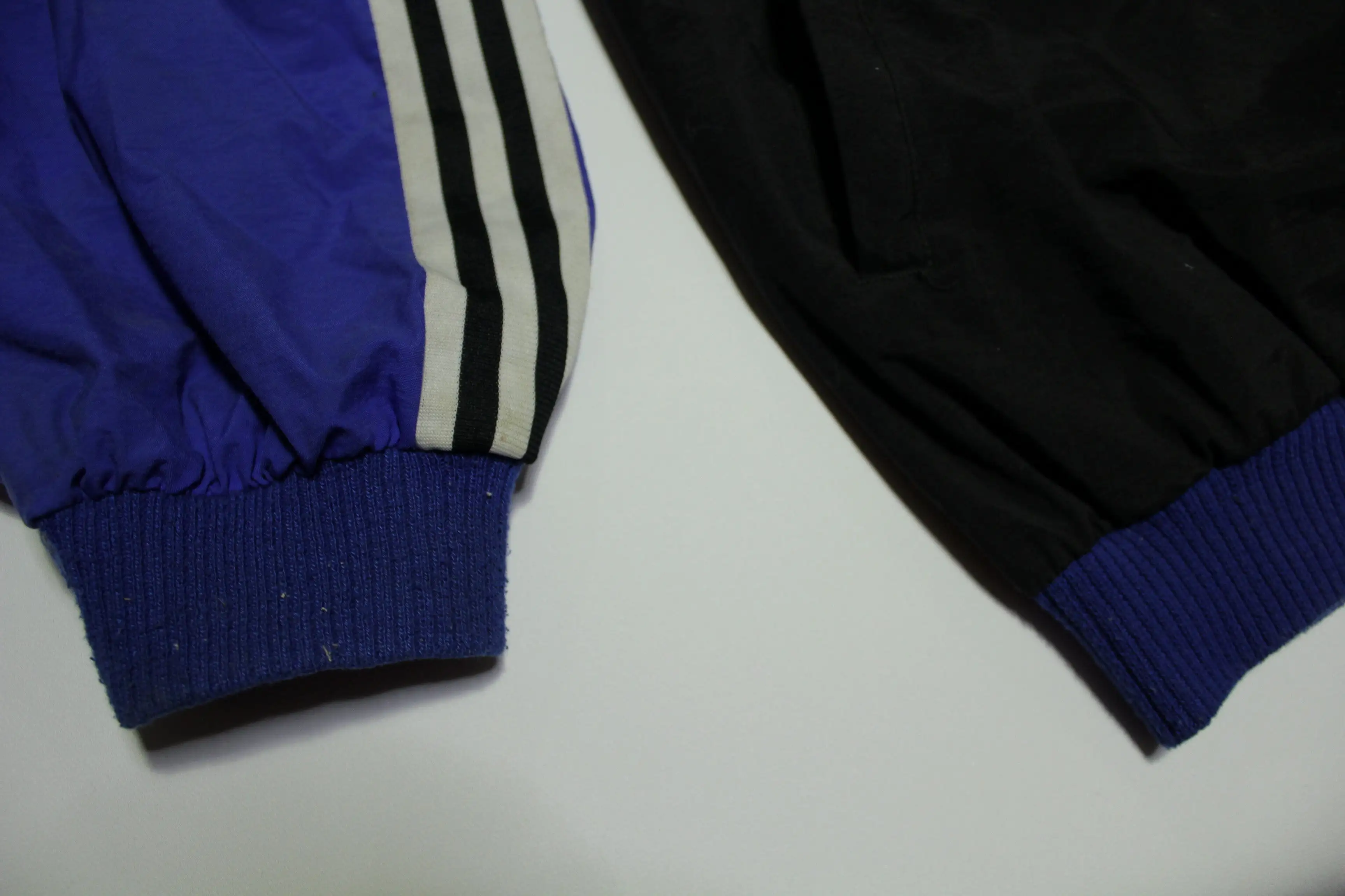 Adidas Vintage 90's Three Striped Pullover Windbreaker Track Jacket