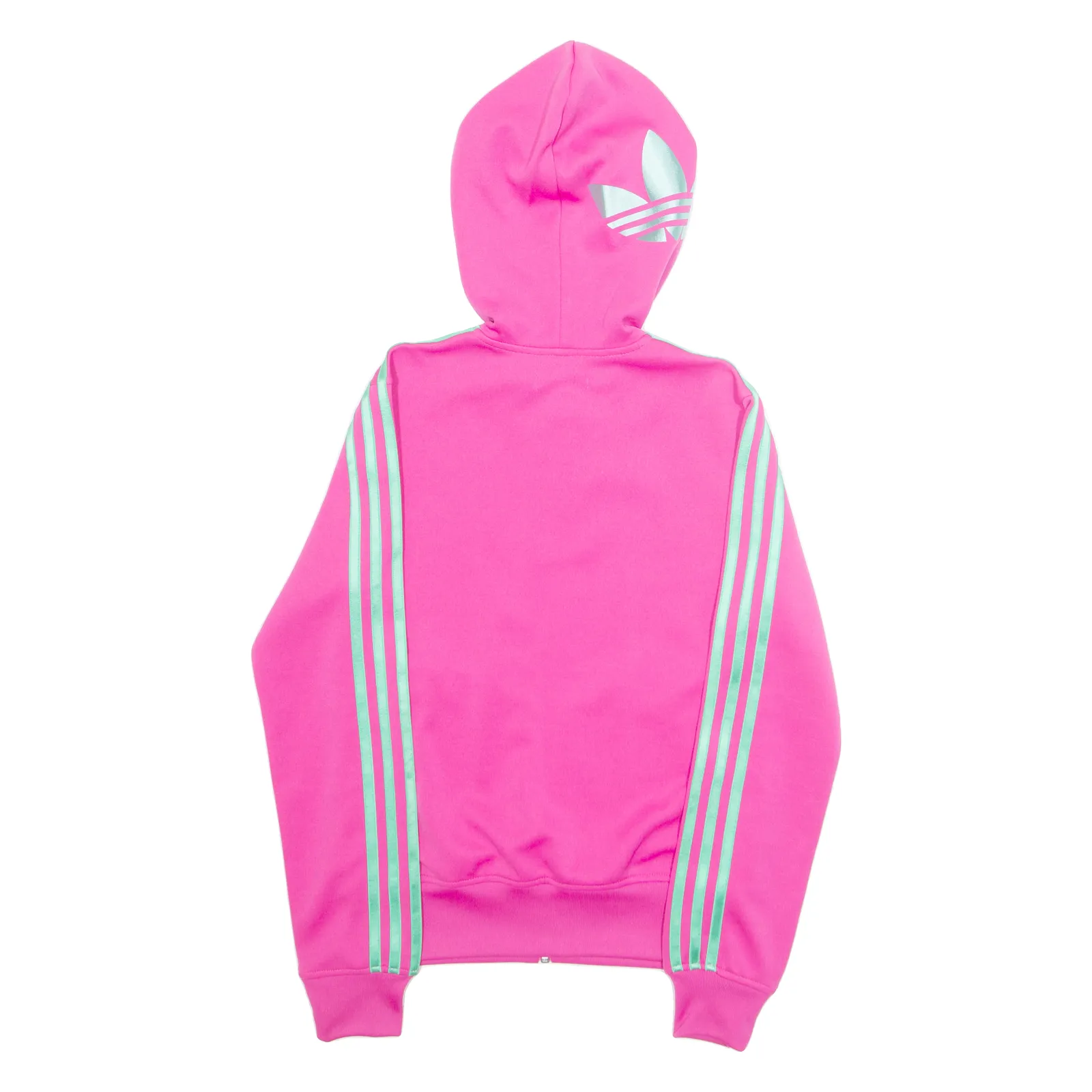 ADIDAS Womens Pink Hoodie Full Zip S