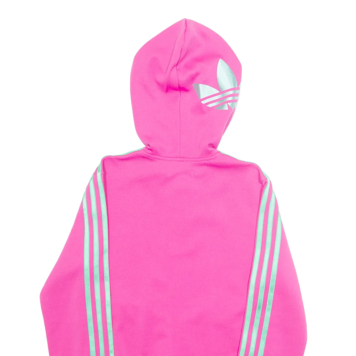 ADIDAS Womens Pink Hoodie Full Zip S