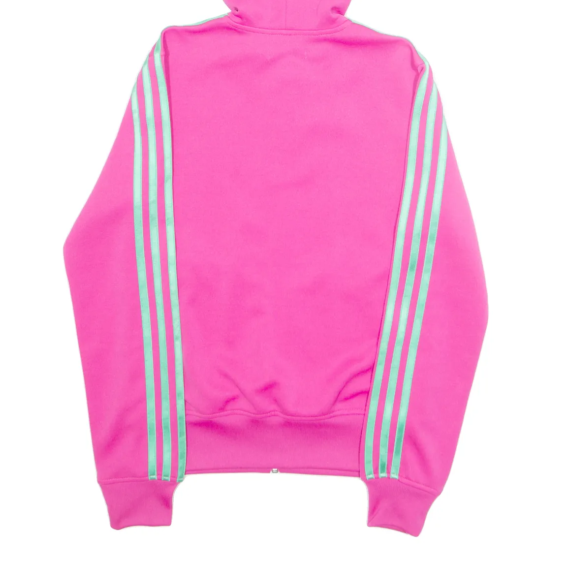 ADIDAS Womens Pink Hoodie Full Zip S