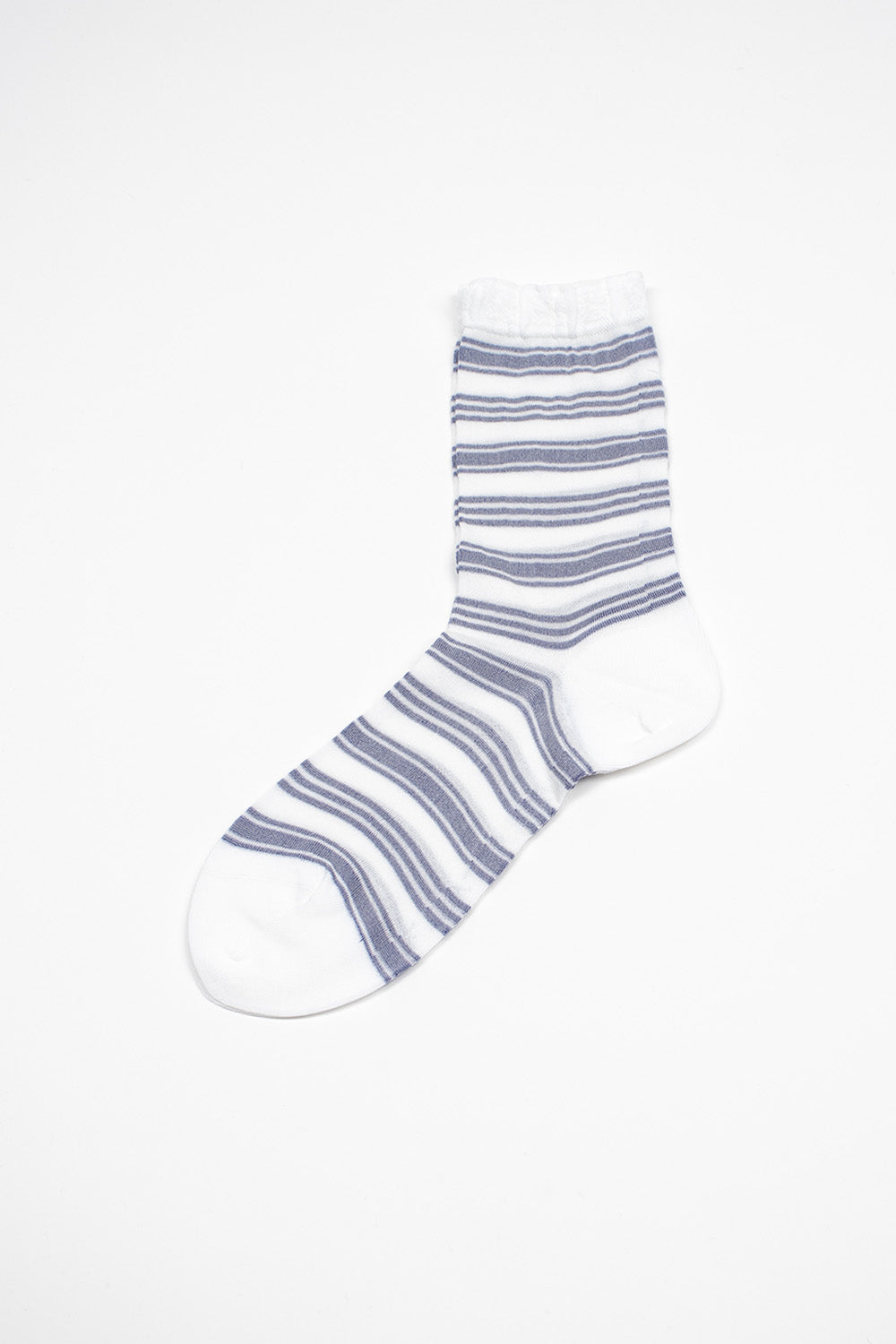 AM-781 Border Socks Blue/White