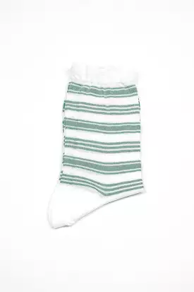 AM-781 Border Socks Green/White