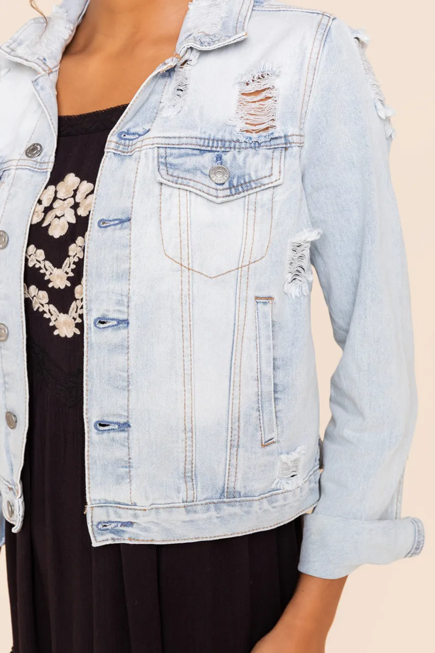 Amy Distressed Denim Jacket