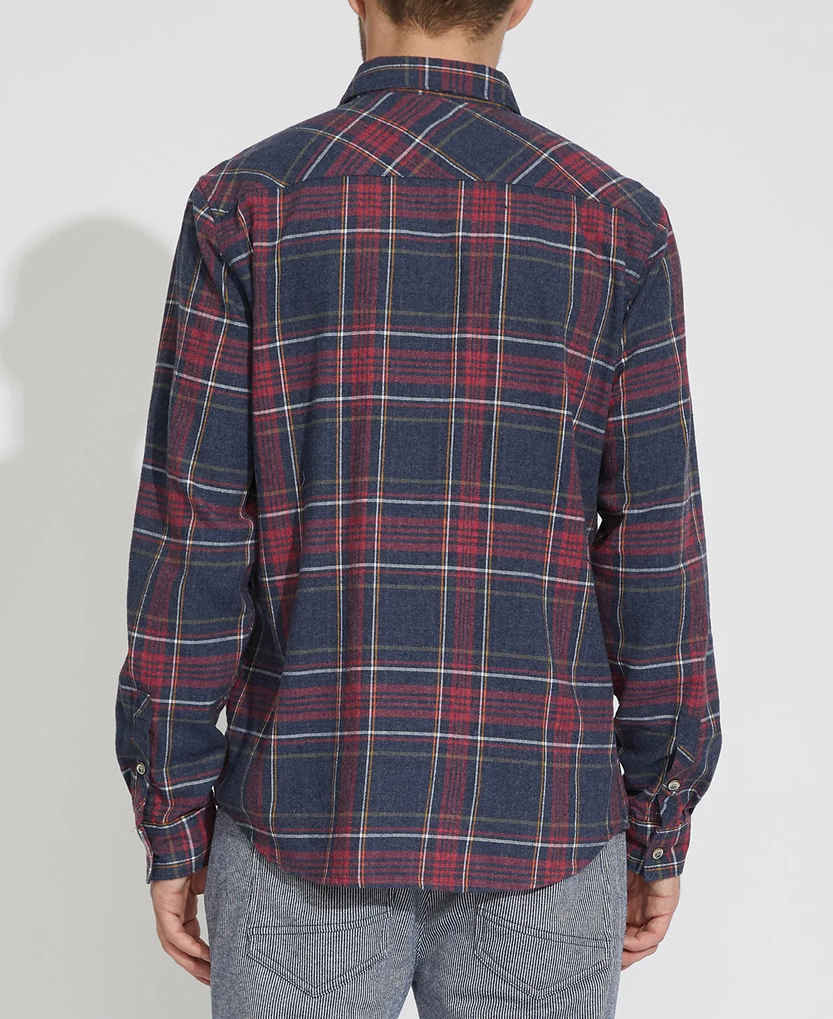 Antigua Plaid Flannel Shirt (Heather Slate)