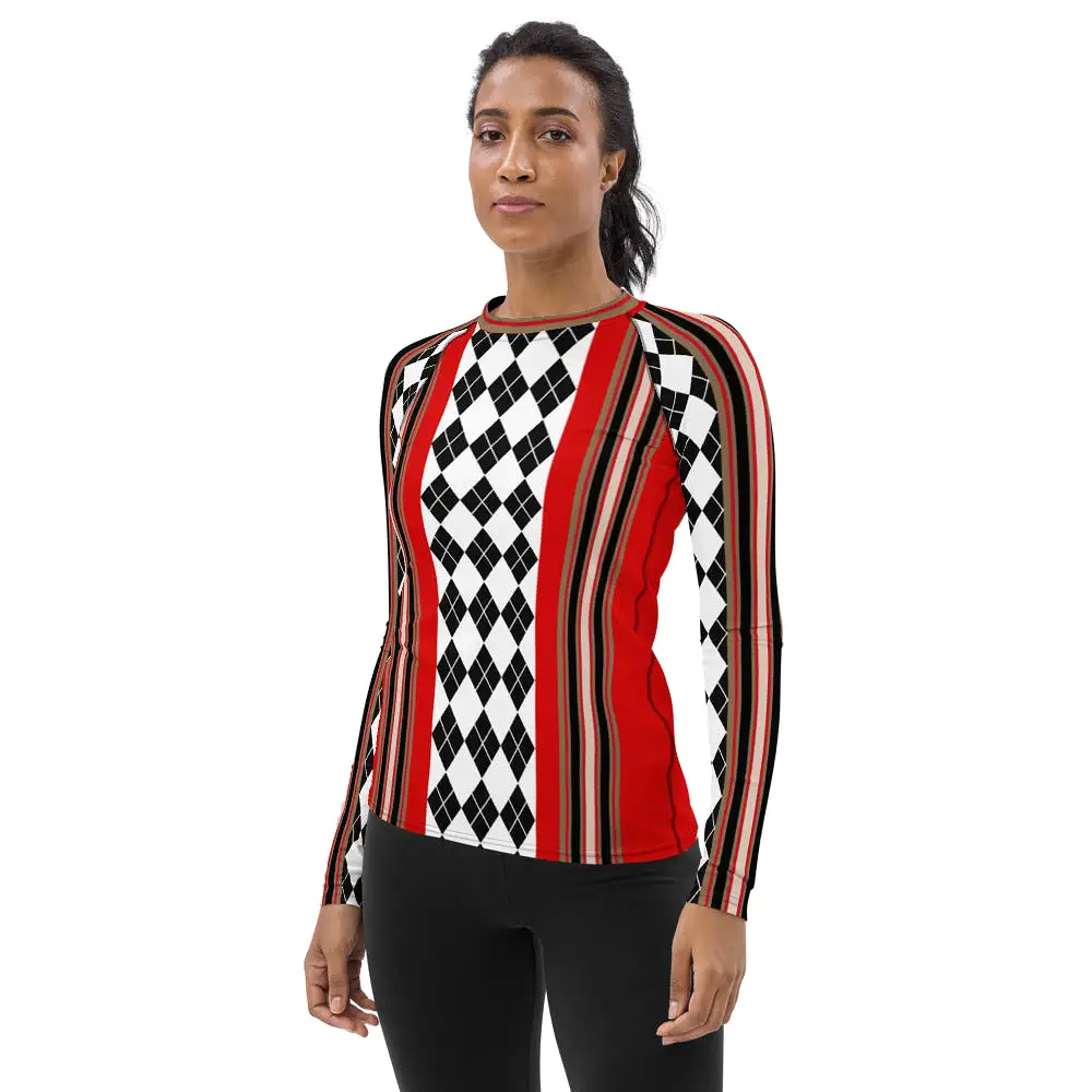 Argyle Me DLX Fashion Rashguard Top