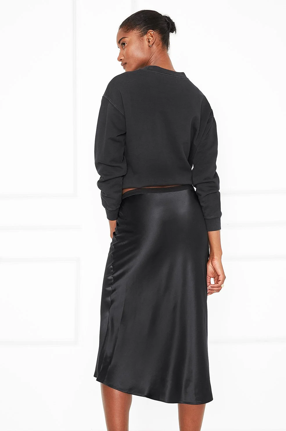 Bar Silk Skirt - Black