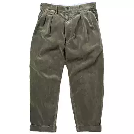 BEAMS PLUS 2Pleats Corduroy Pants Dark Green