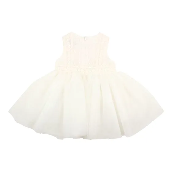 Bebe Embroidered Organza Dress - Ivory