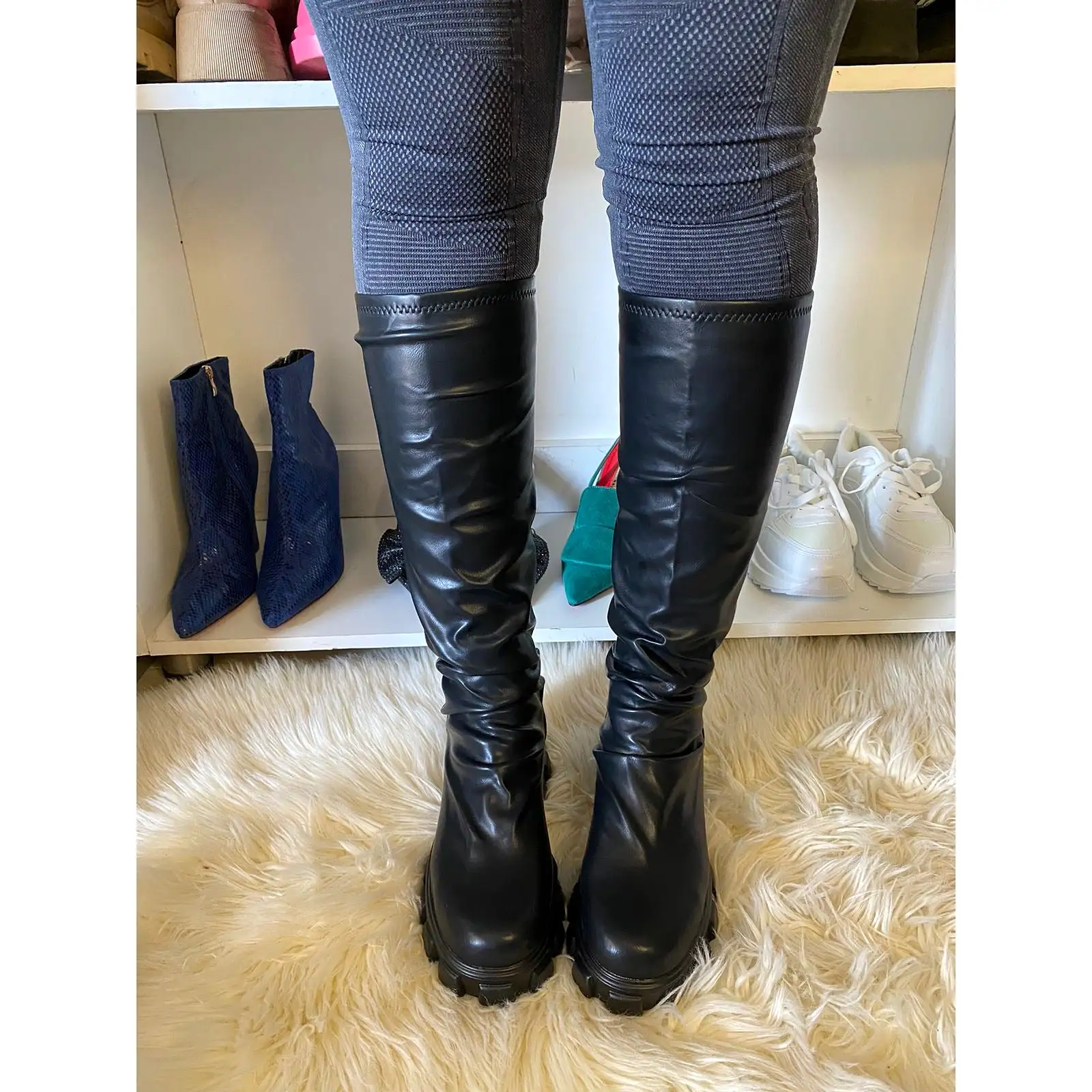 Below Knee Platform Boots