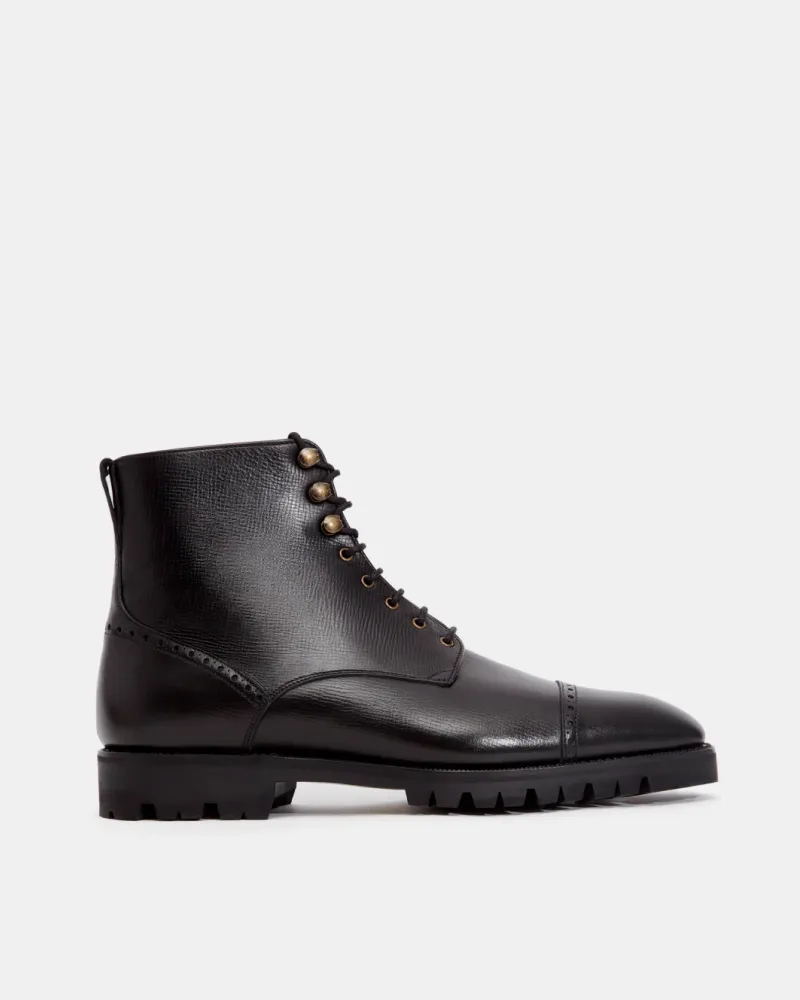 Black Alcazar Cap Toe Boot