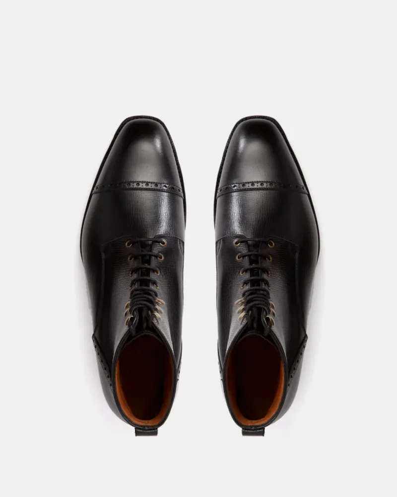 Black Alcazar Cap Toe Boot