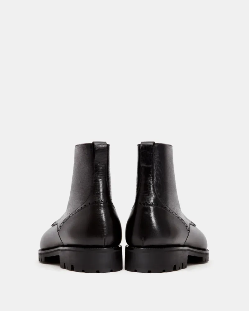 Black Alcazar Cap Toe Boot