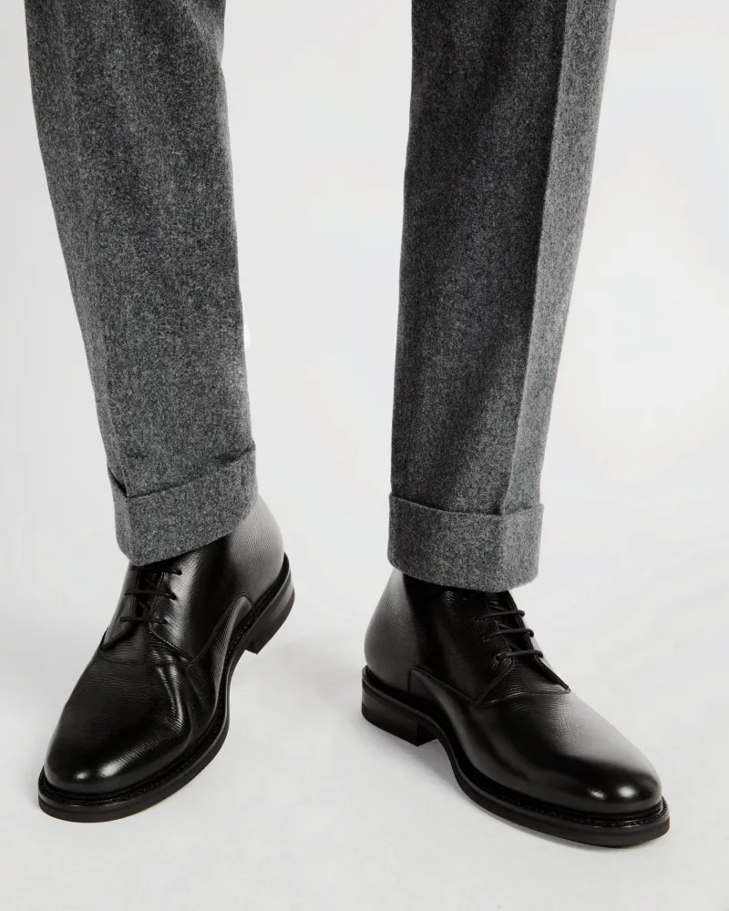 Black Plain-Toe Boot