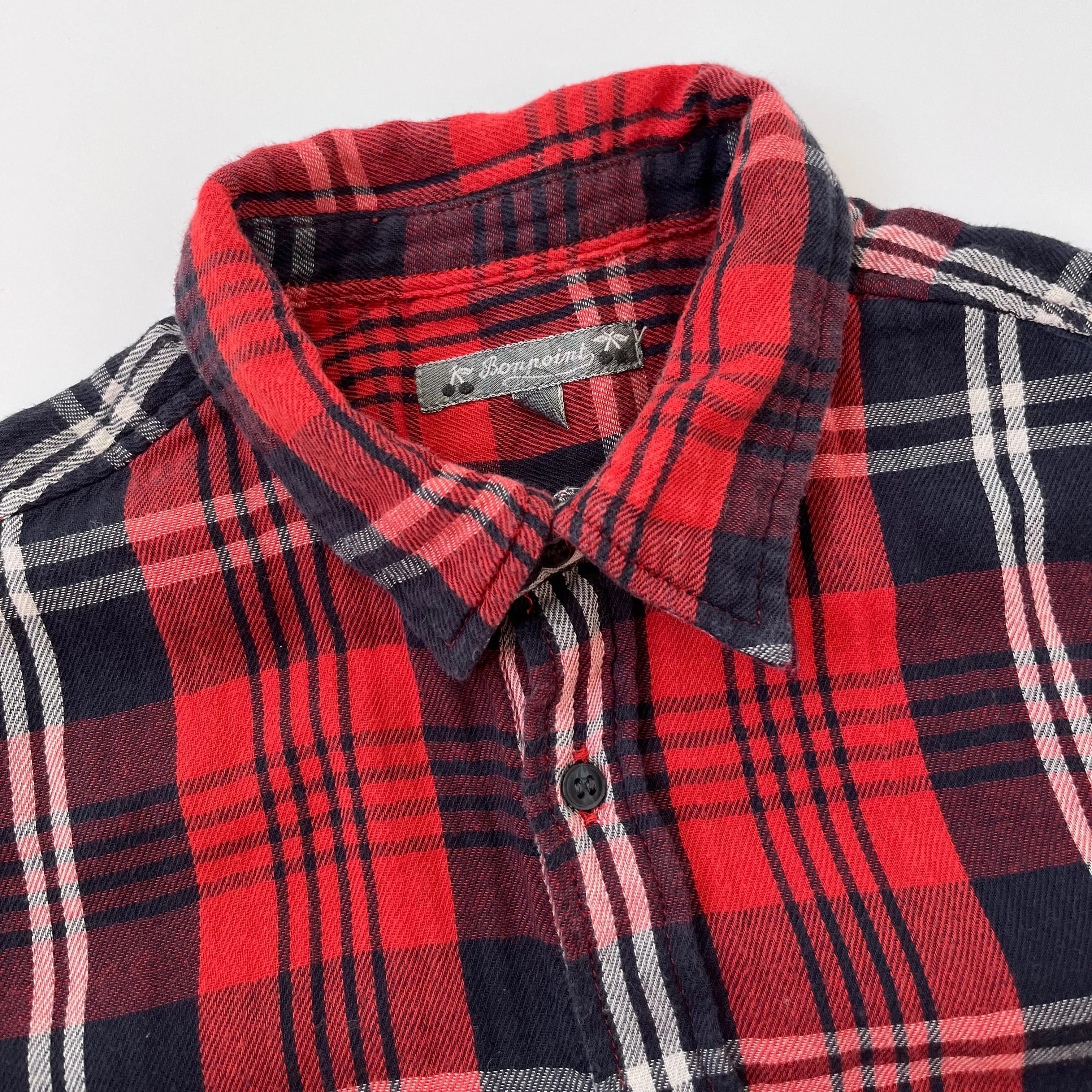 Bonpoint Tartan Brushed Cotton Shirt: 10 Years