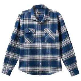 Brixton Bowery L/S Flannel Moonlit Ocean/Grey