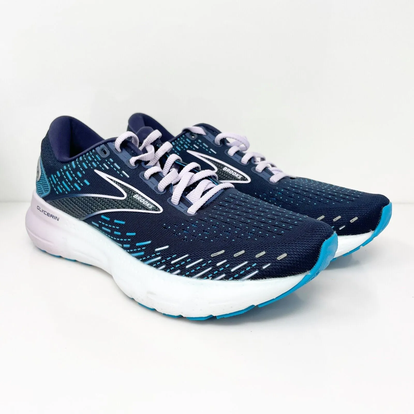 Brooks Womens Glycerin 20 1203691B499 Blue Running Shoes Sneakers Size 8.5 B