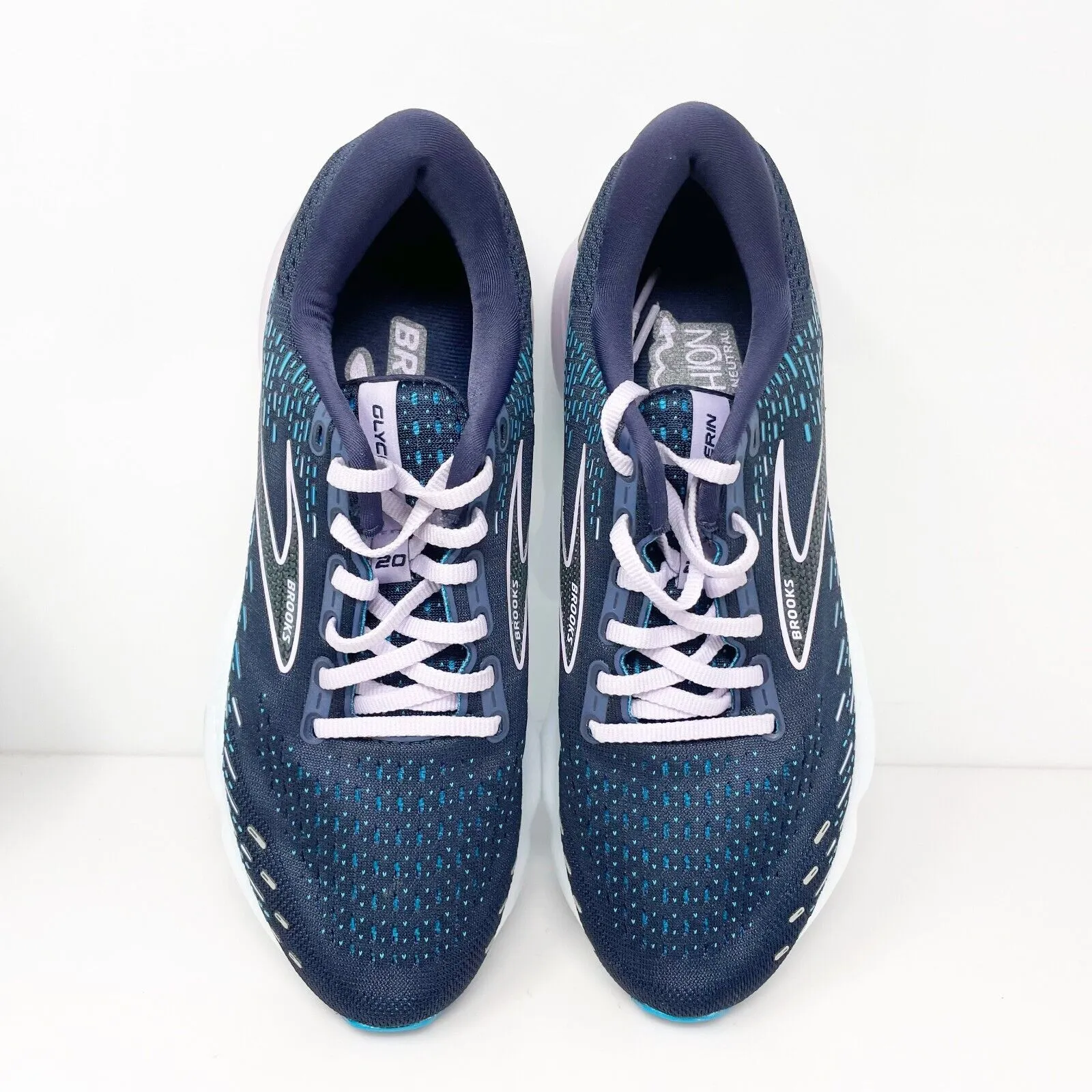 Brooks Womens Glycerin 20 1203691B499 Blue Running Shoes Sneakers Size 8.5 B