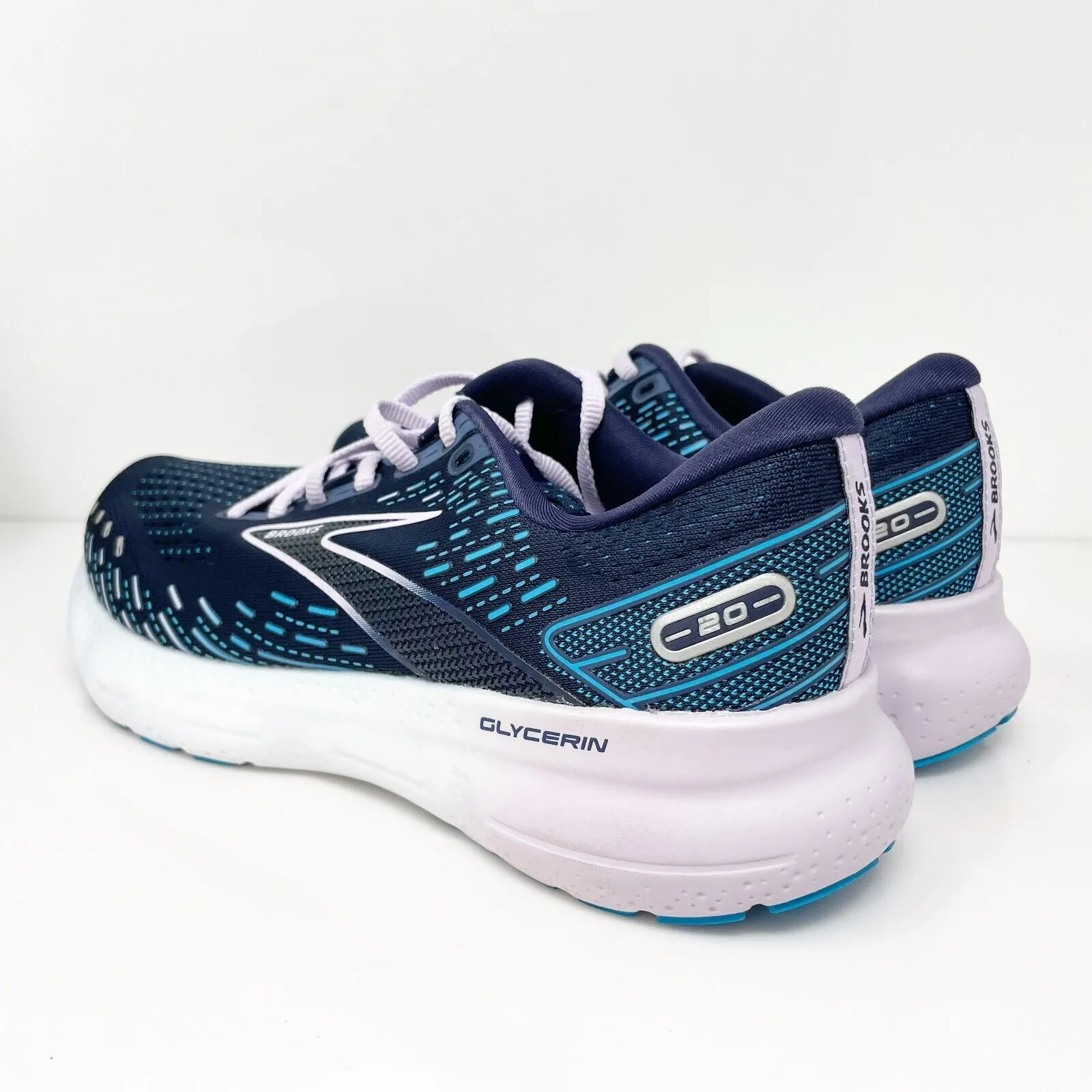 Brooks Womens Glycerin 20 1203691B499 Blue Running Shoes Sneakers Size 8.5 B