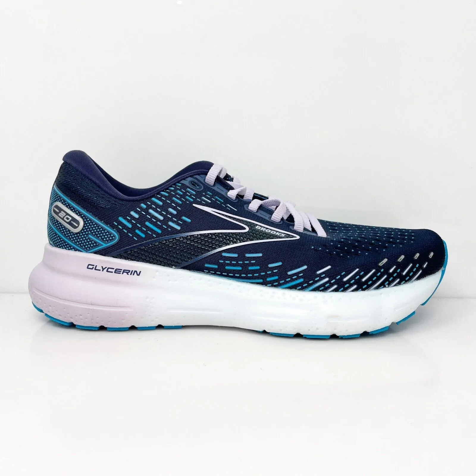 Brooks Womens Glycerin 20 1203691B499 Blue Running Shoes Sneakers Size 8.5 B