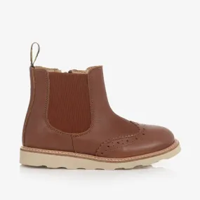 Brown Leather Chelsea Boots