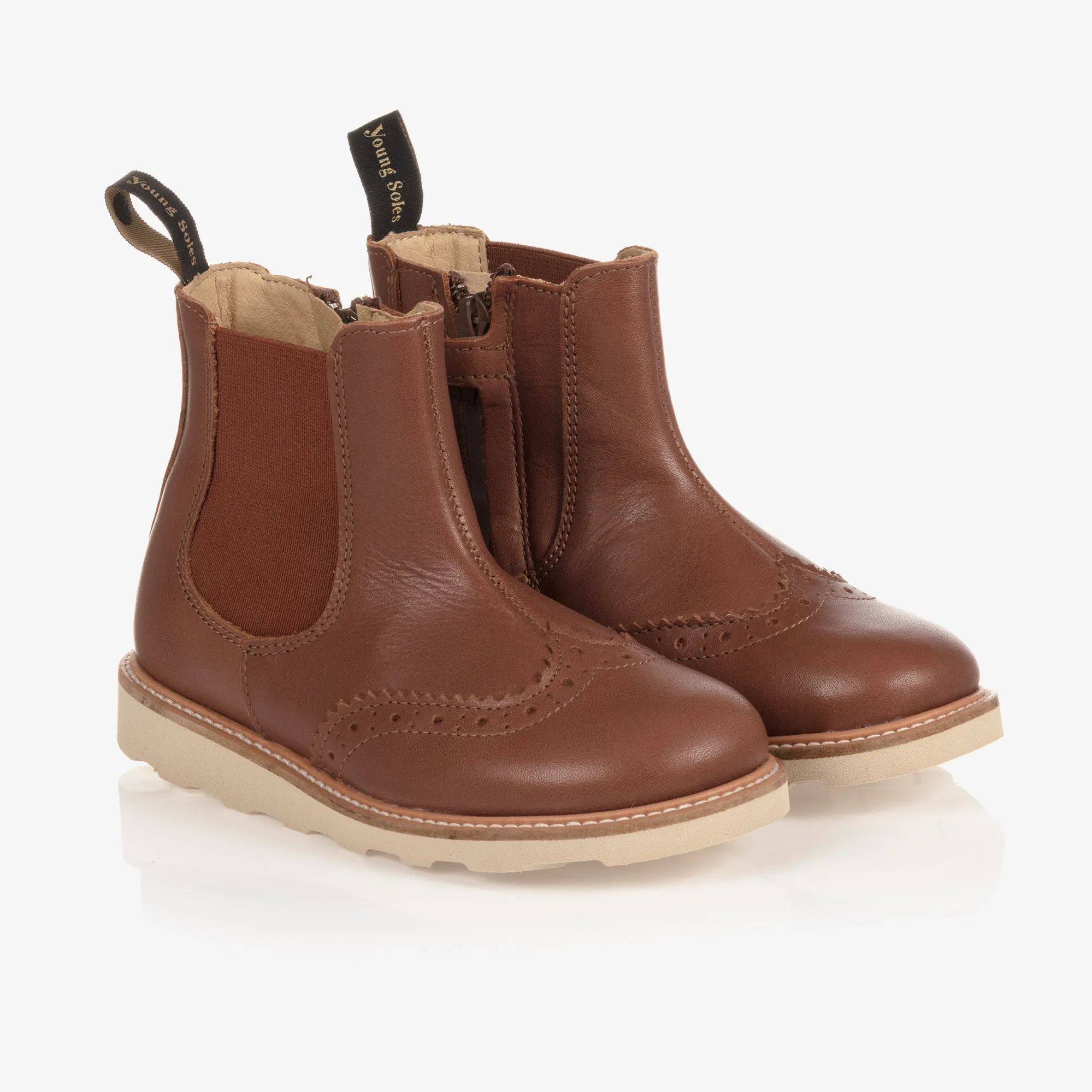 Brown Leather Chelsea Boots