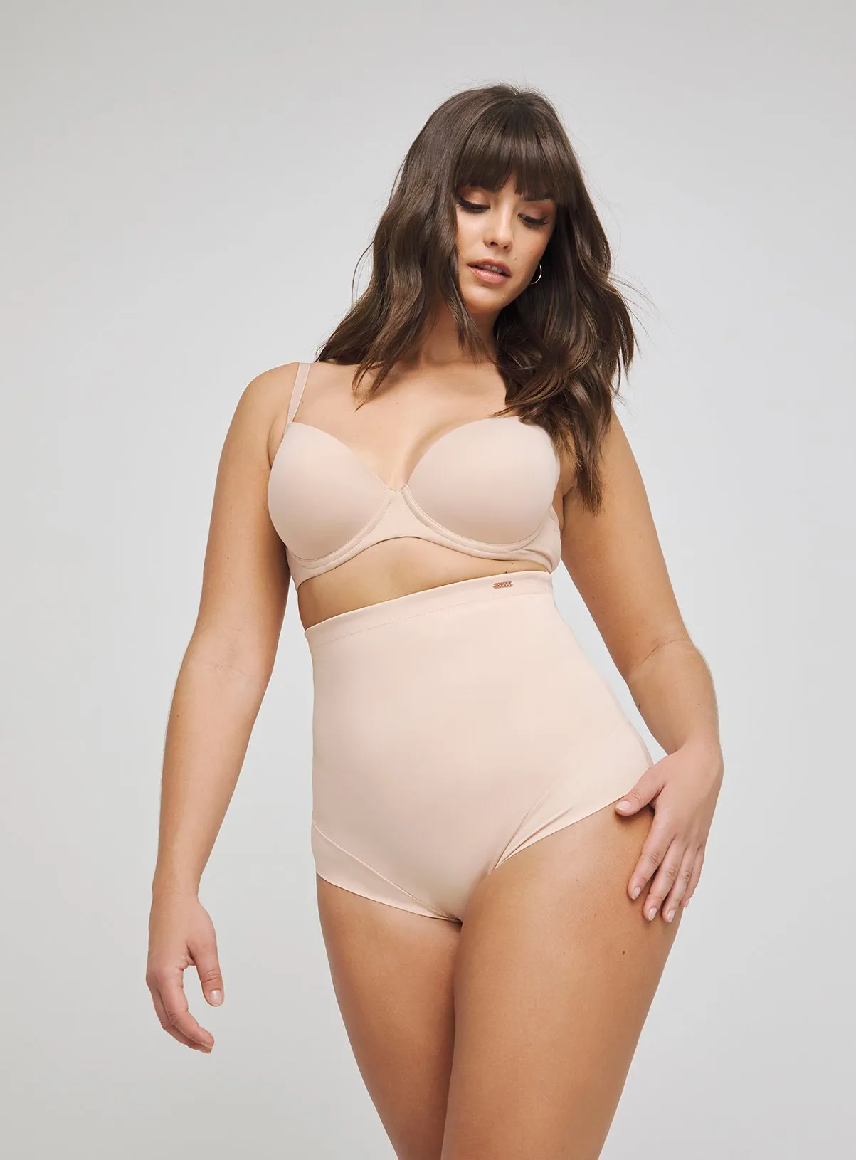 Buy FIGLEAVES Shapewear Smoothing Shaping Waist Nipper Latte 24 | Knickers | Tu