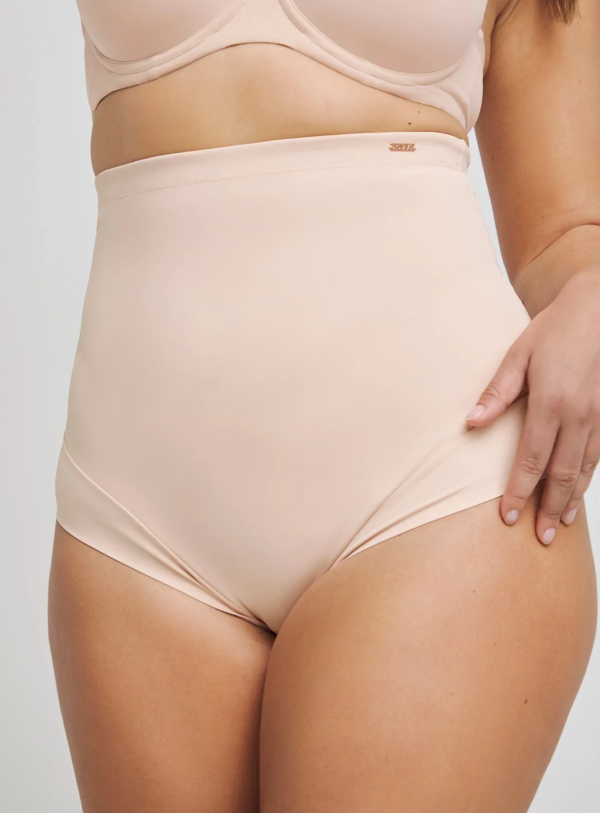 Buy FIGLEAVES Shapewear Smoothing Shaping Waist Nipper Latte 24 | Knickers | Tu