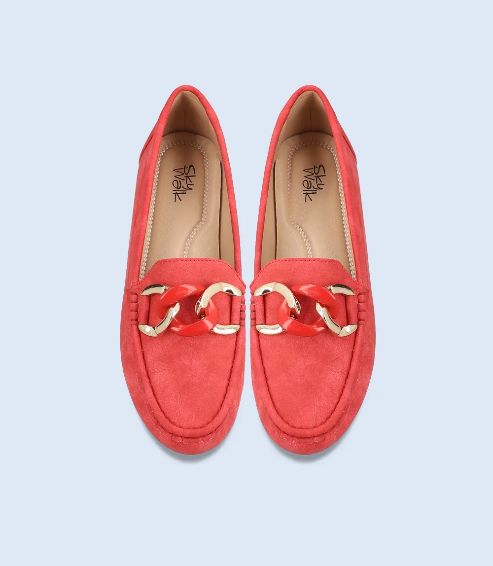 BW8466-RED-Women Casual Moccasins