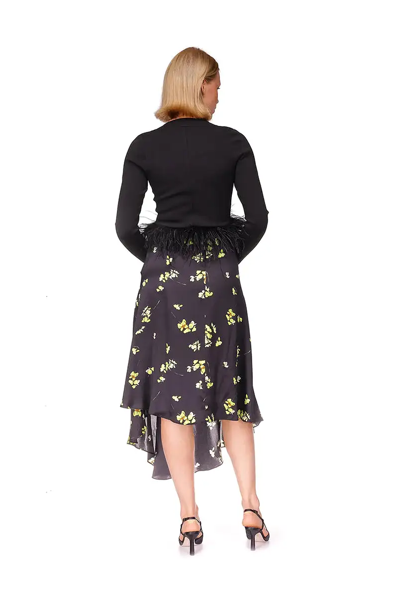 Callie Skirt - Black Flower Shower