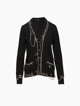 Chain Embellished Cardigan