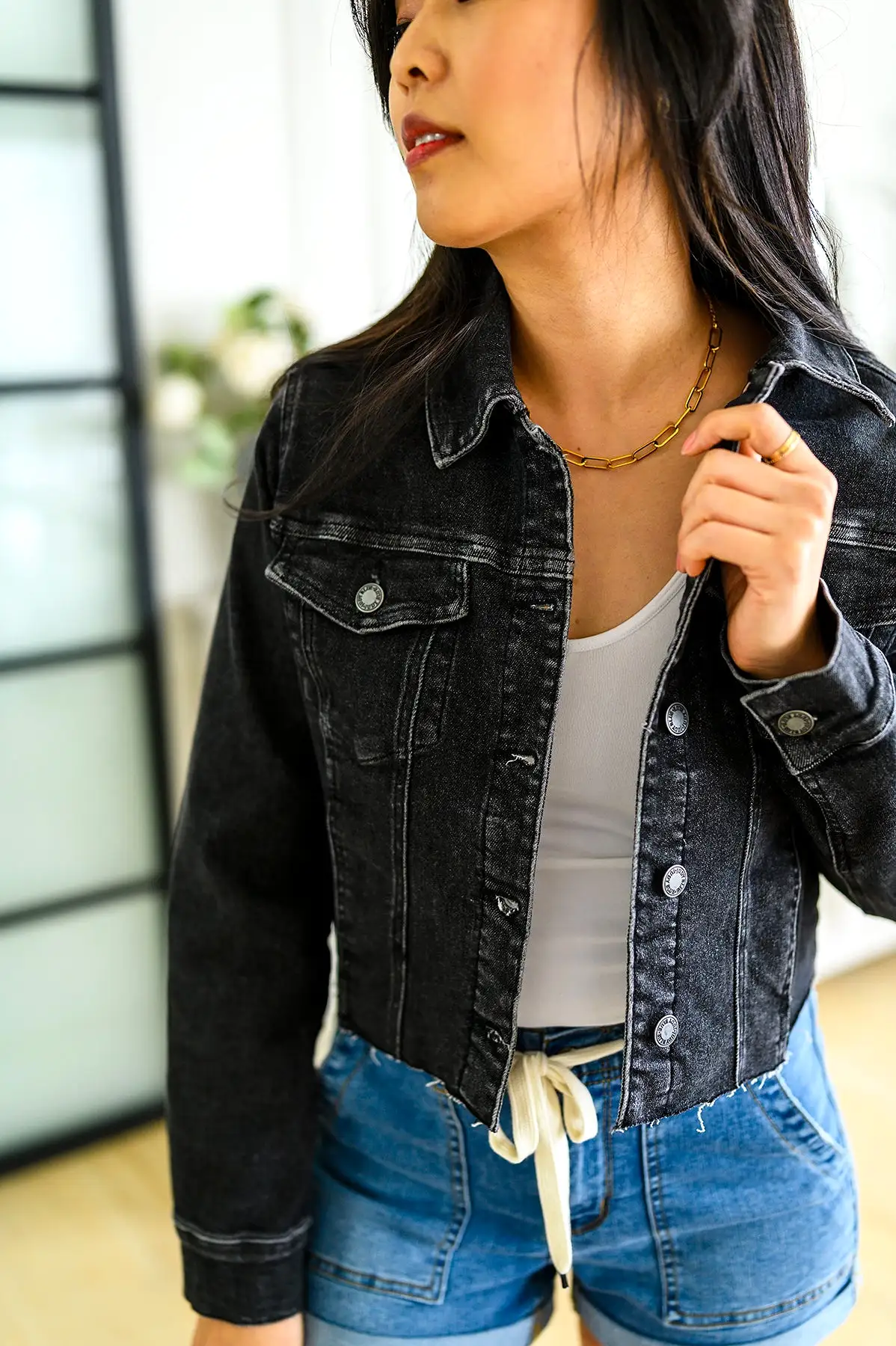 Charlie Cropped Denim Jacket