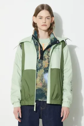 Columbia windbreaker Lily Basin green color