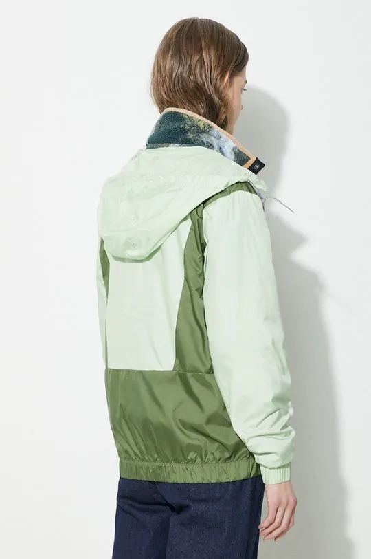 Columbia windbreaker Lily Basin green color