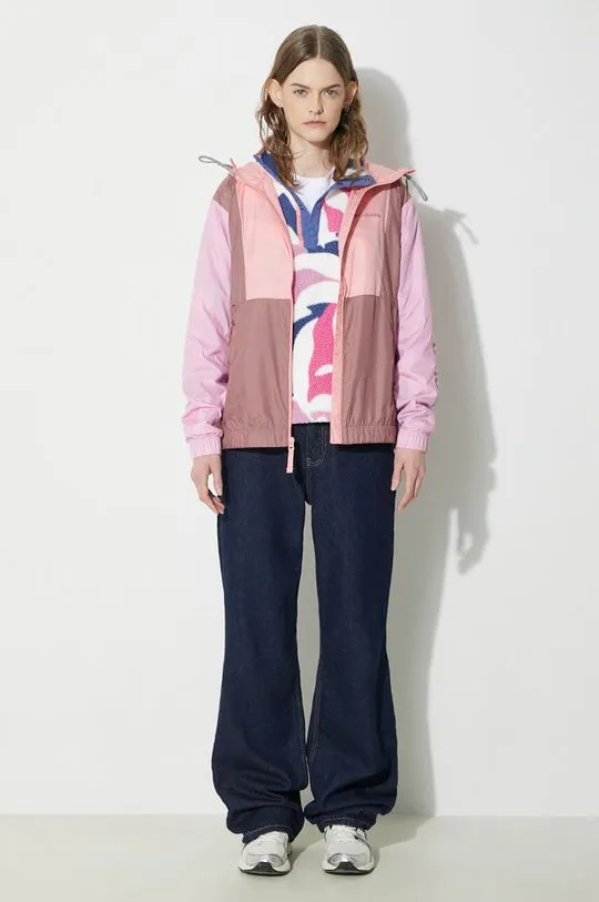 Columbia windbreaker Lily Basin pink color