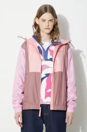 Columbia windbreaker Lily Basin pink color