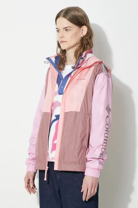 Columbia windbreaker Lily Basin pink color