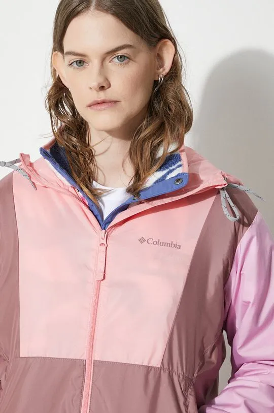 Columbia windbreaker Lily Basin pink color