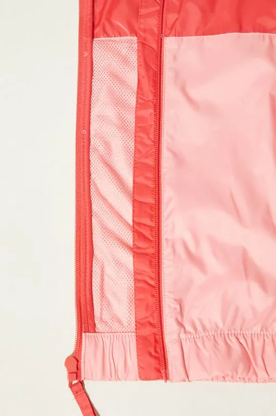 Columbia windbreaker Lily Basin red color