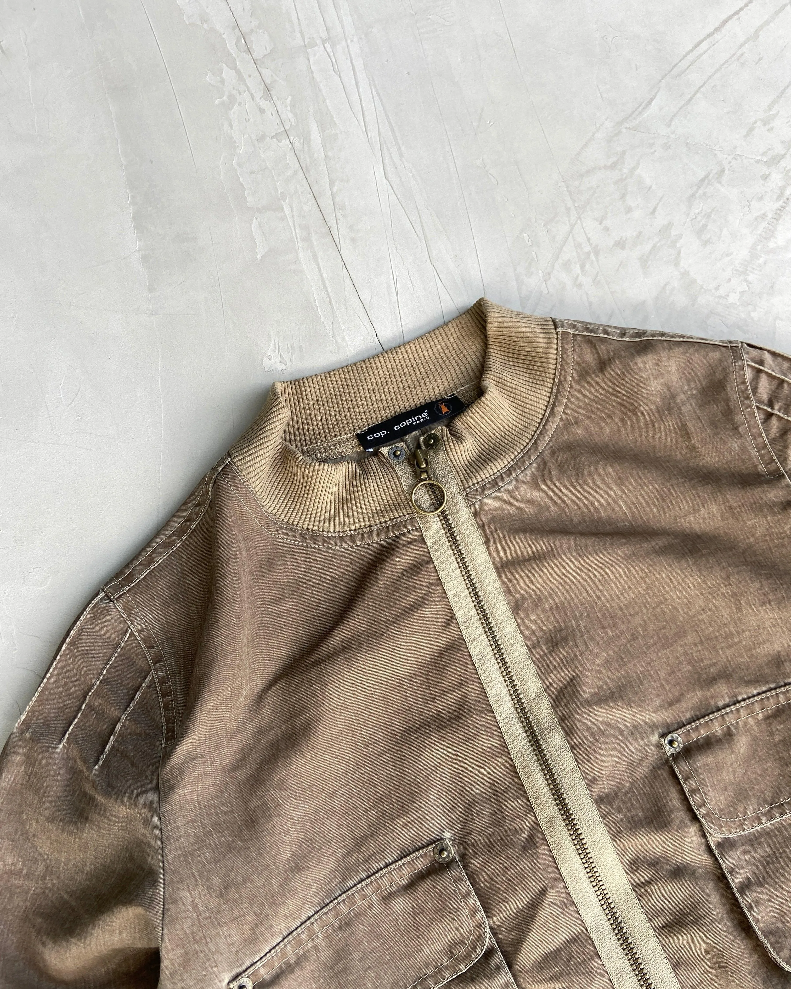 COP COPINE KHAKI BOMBER JACKET - M