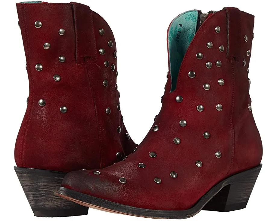 Corral Women's 7 Red Studs Pointed Toe Ankle Boot