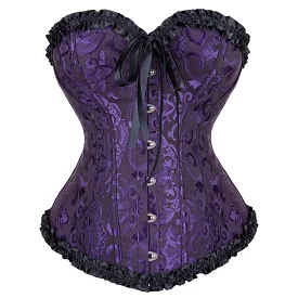 Corset Queen Floryland (Dark purple)