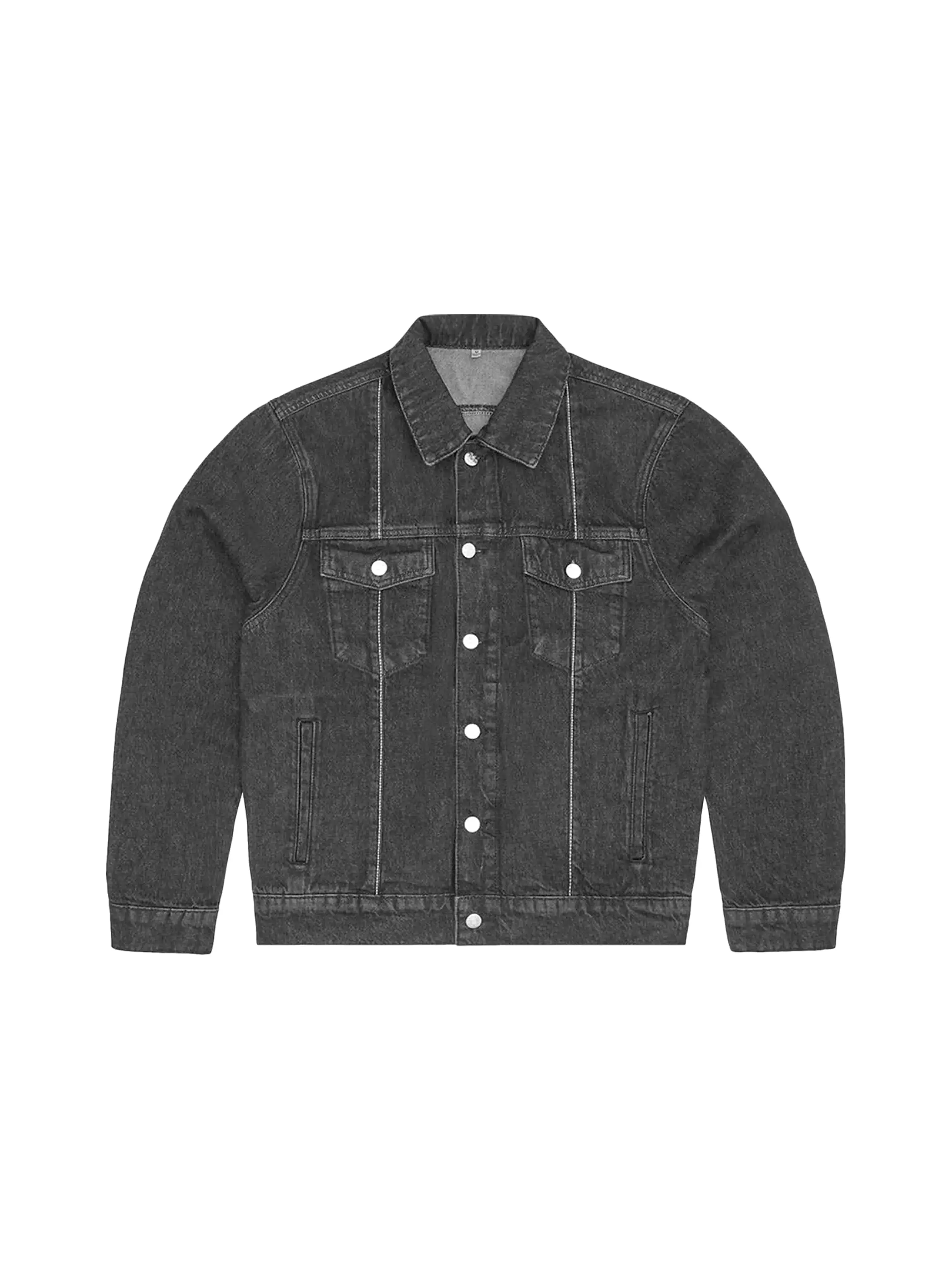 Corteiz C-Star Stitch-Down Denim Jacket Black