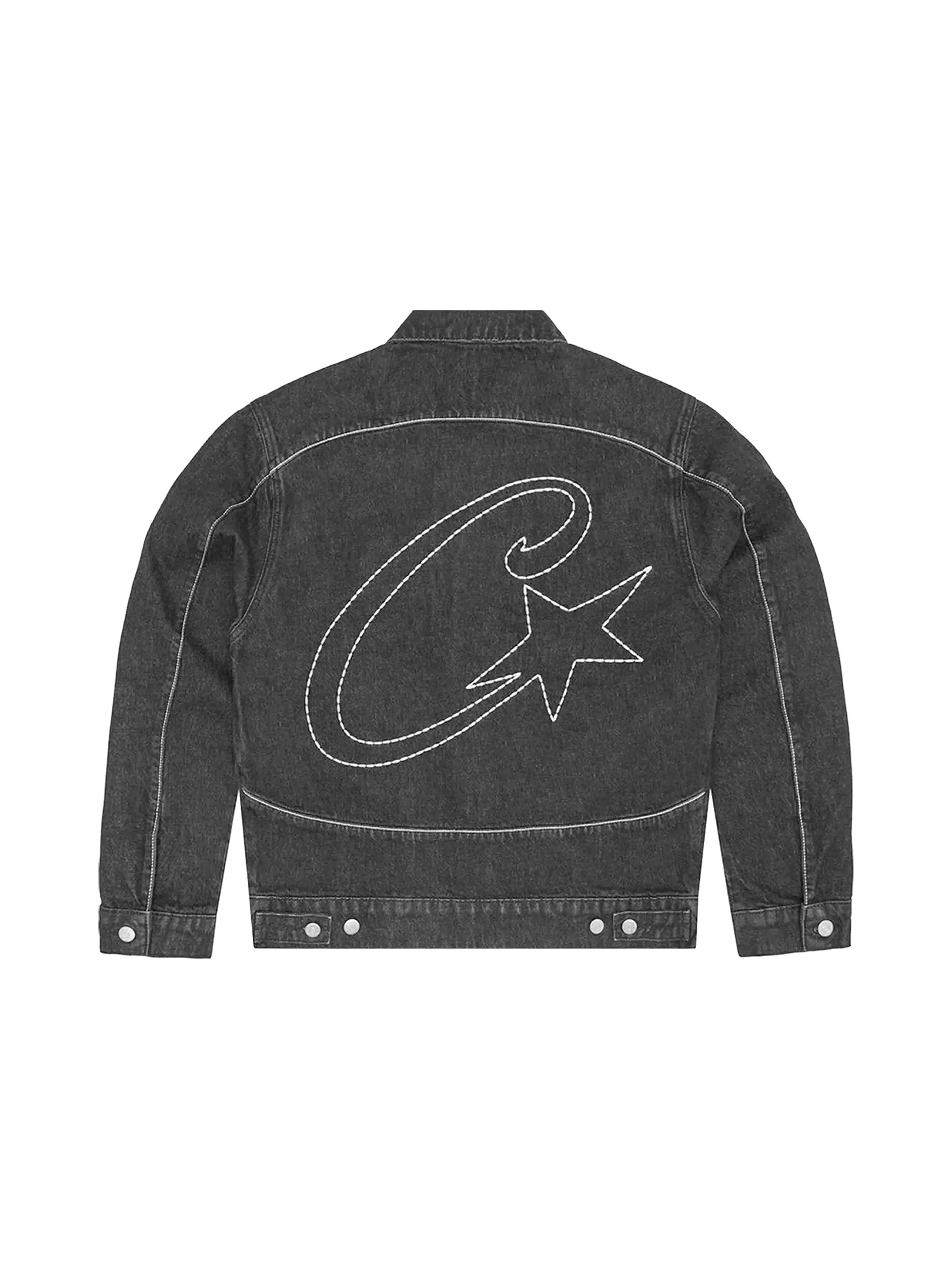 Corteiz C-Star Stitch-Down Denim Jacket Black