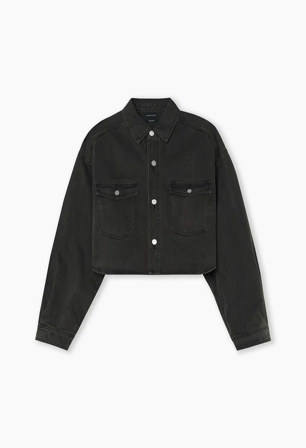 Cropped Hudson Denim Jacket / Charcoal