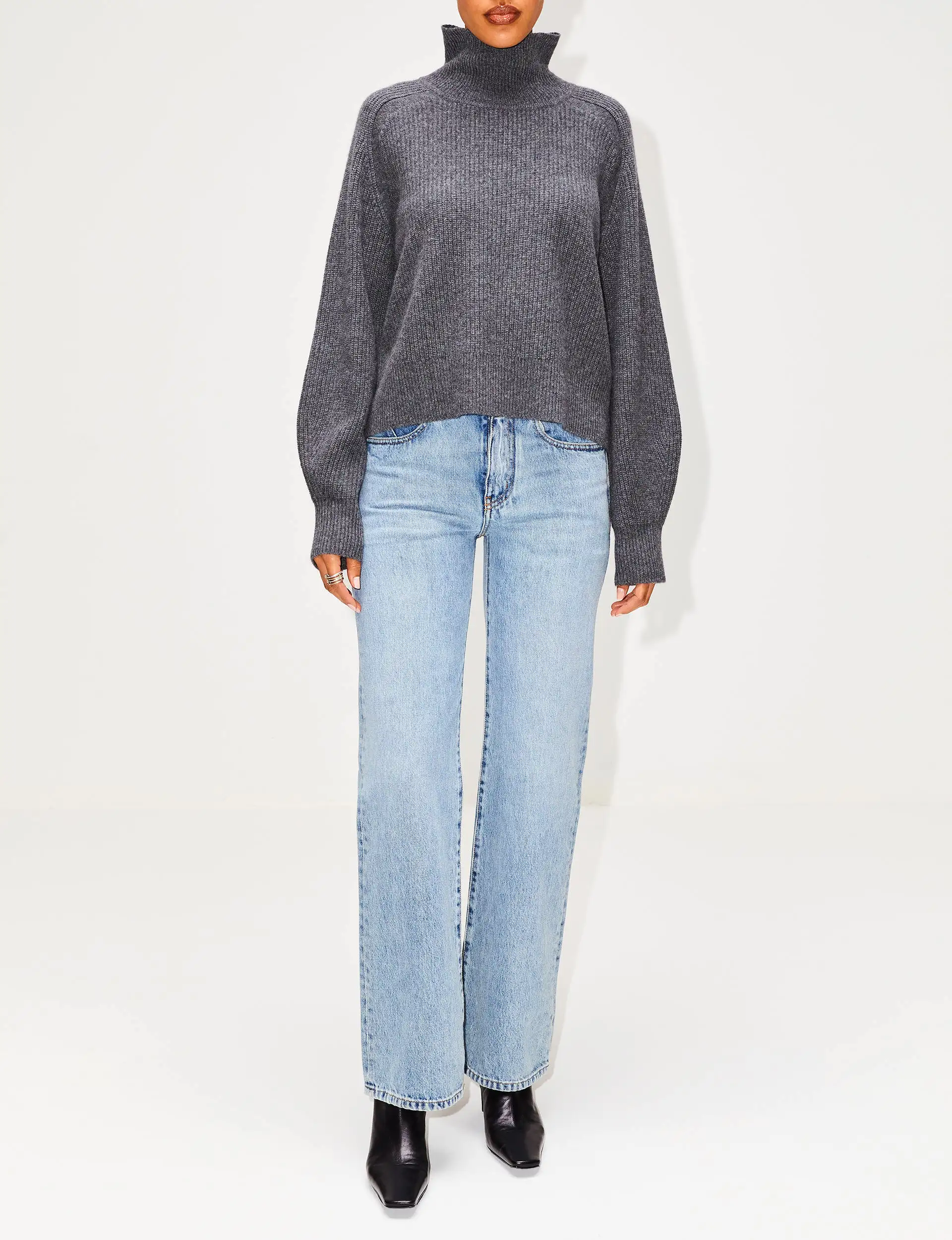 Cropped Turtleneck Sweater