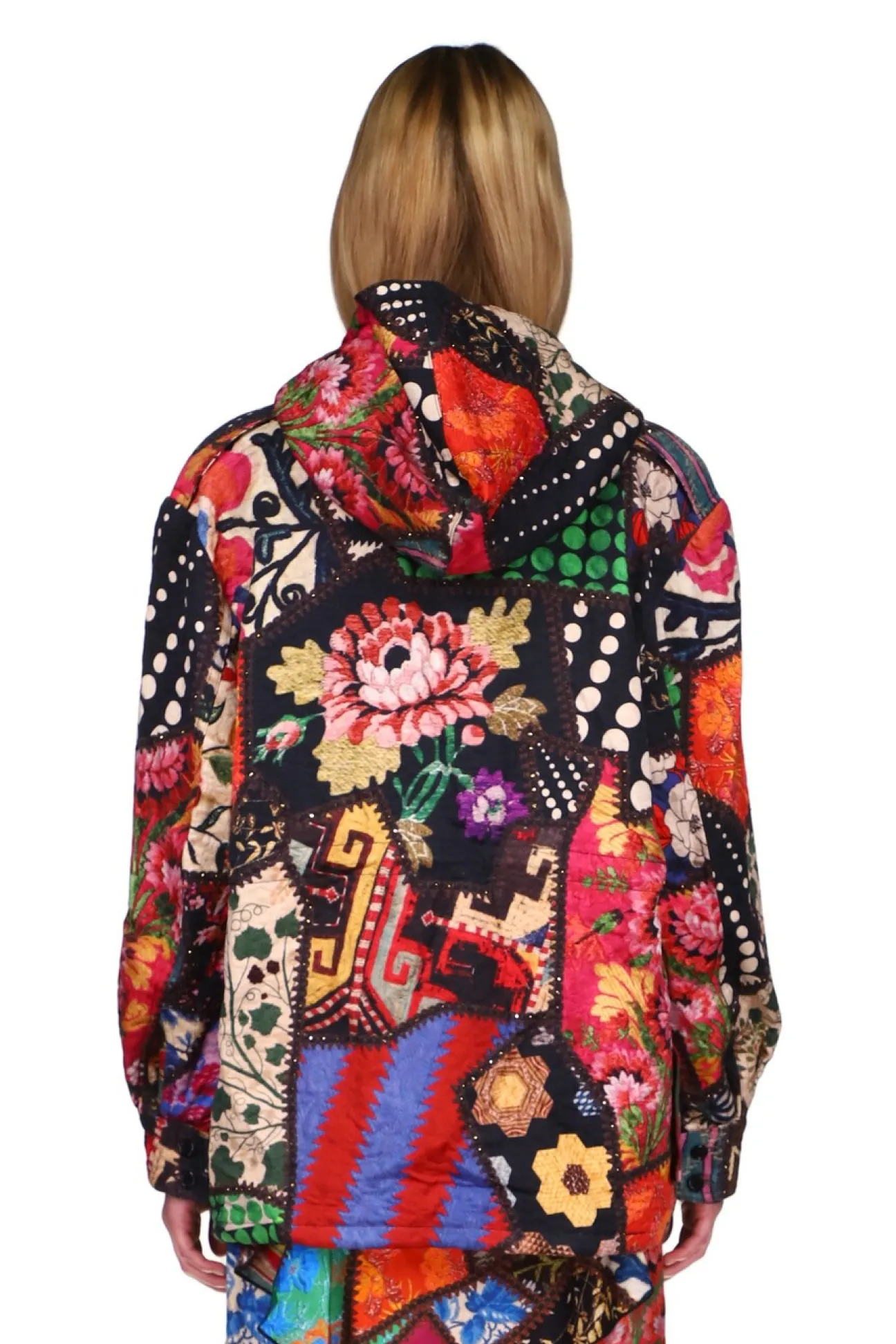 CRYSTAL 'HOTCH POTCH CRAZY QUILT' PARKA