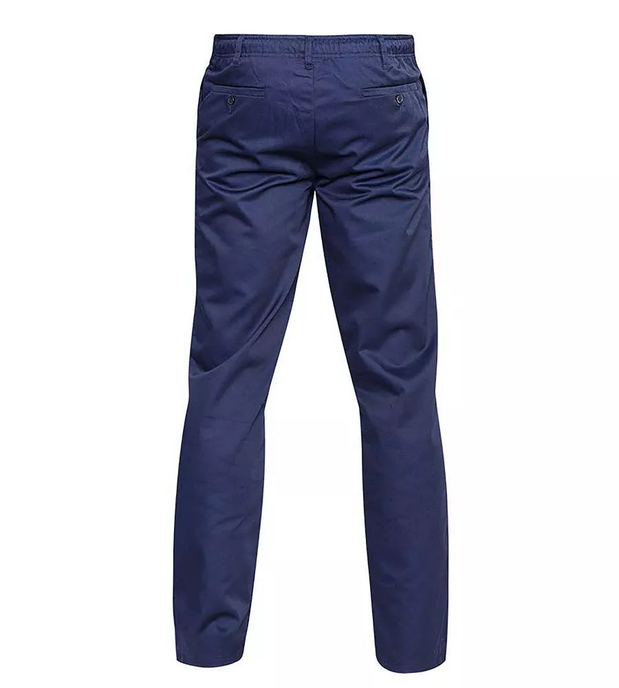 D555 Mens Navy Rugby Trousers Pants Full Elasticated Waist (BASILIO NAVY)