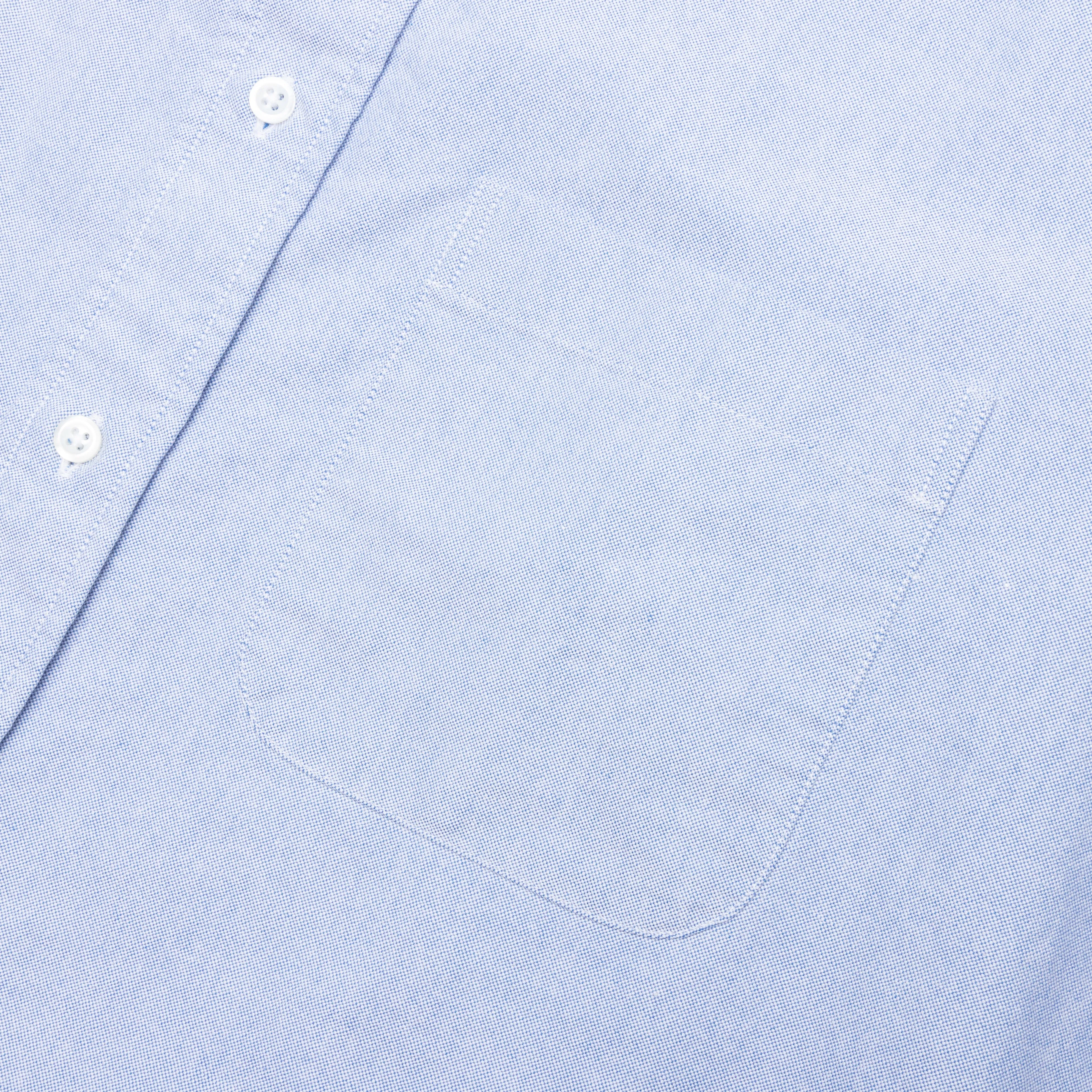 Elbow Patch Straight Fit Button Down L/S Shirt - Light Blue